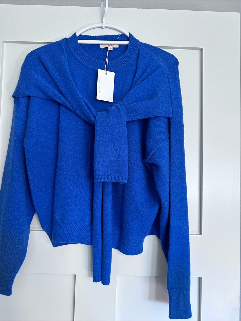 Skies Are Blue Royal Blue Crewneck Sweater